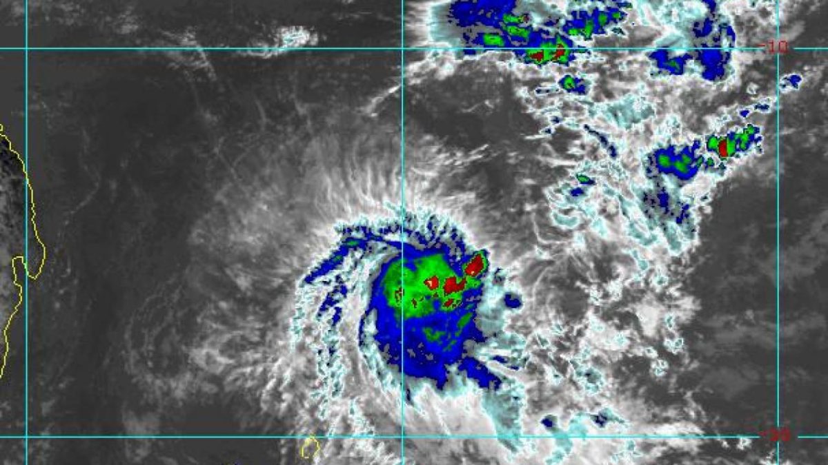 Chalane Tropical Cyclone scales down to an Overland Depression, greatly weakened